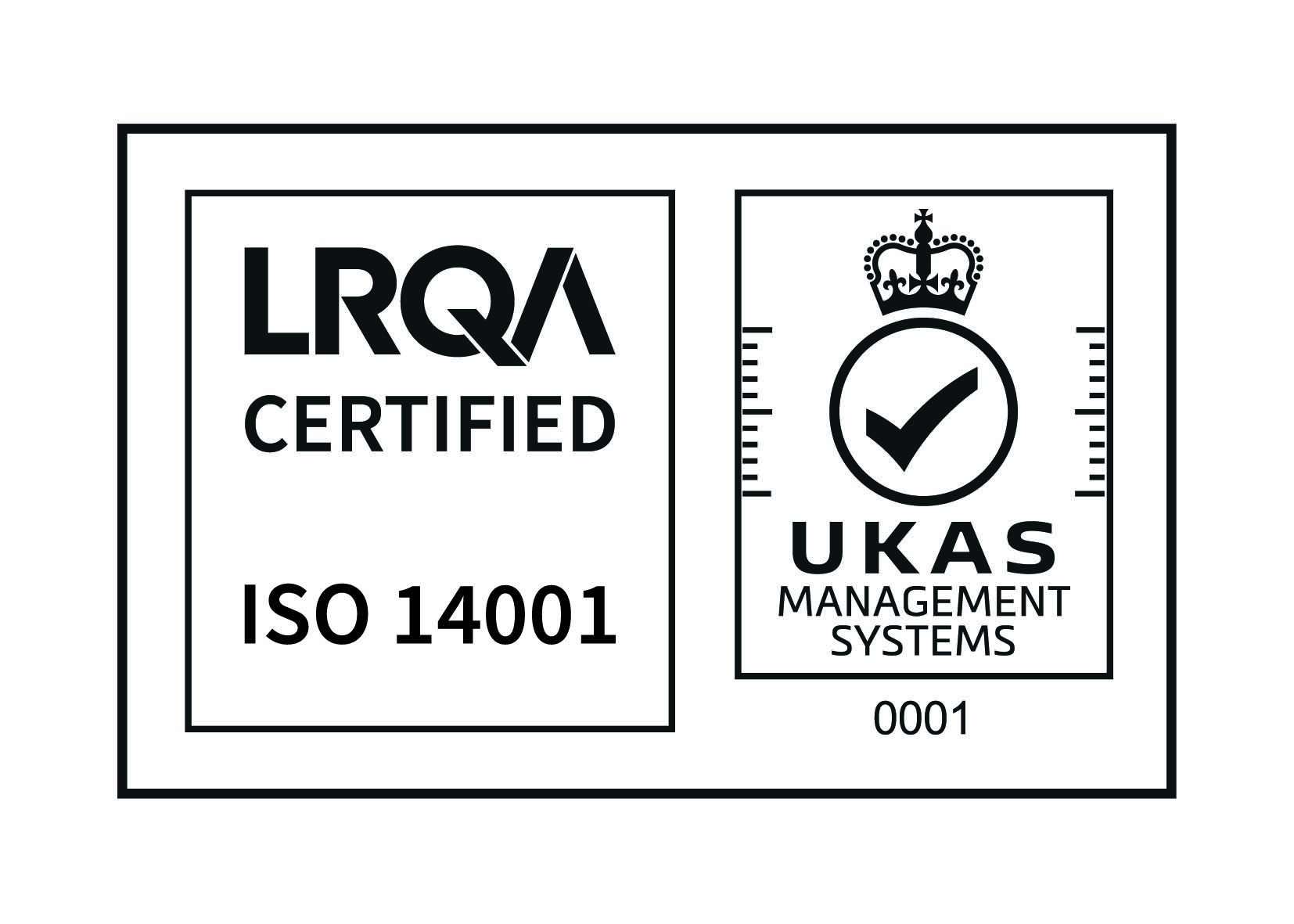 UKAS AND ISO 14001 logo